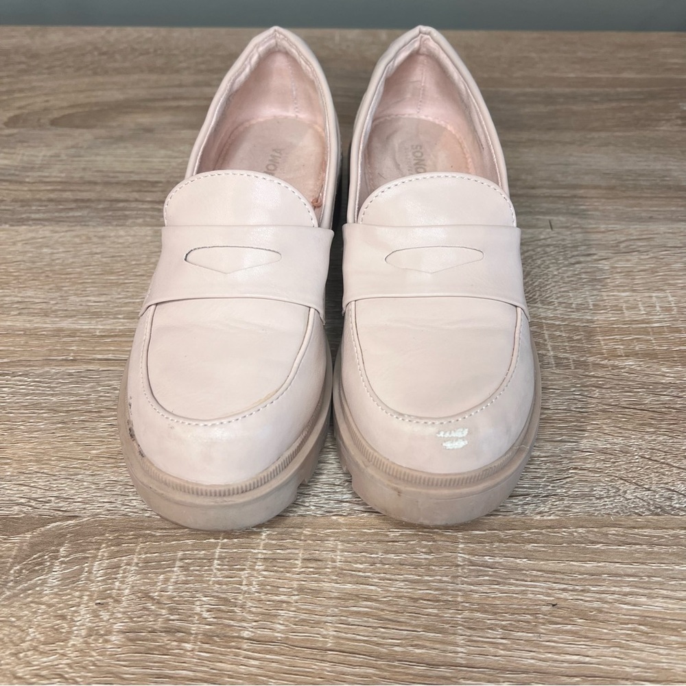 Sonoma Goods For Life Larue Girls Size 1 Platform Loafer – Nude - Picture 2 of 8